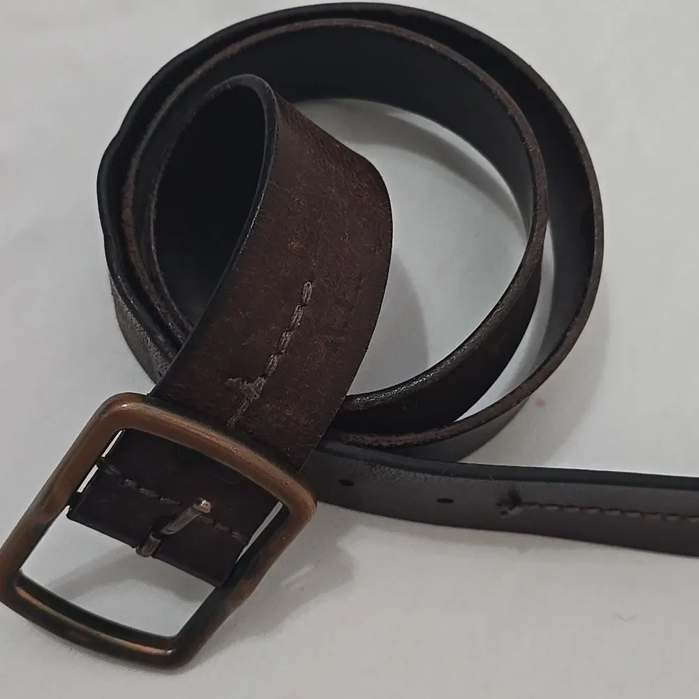 Vintage American‎ Eagles Brown genuine leather belt